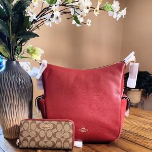 Authentic Coach Pennie Shoulder Bag and Matching Long Zip Wallet Bundle